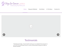 Tablet Screenshot of hugsforcancer.com